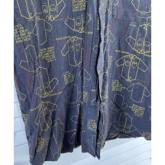 VTG Willie Esco Short Sleeve Button Up Shirt Blue Men's Size 3XL - Picture 4 of 11